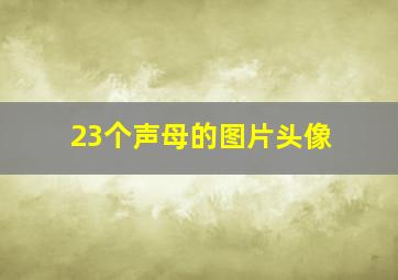 23个声母的图片头像