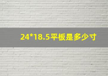 24*18.5平板是多少寸