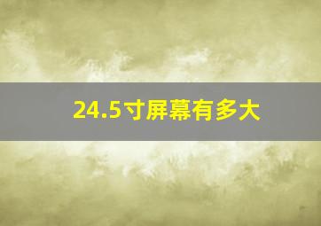 24.5寸屏幕有多大