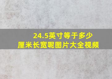 24.5英寸等于多少厘米长宽呢图片大全视频