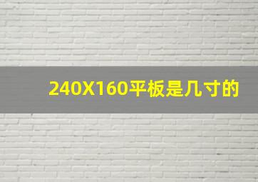 240X160平板是几寸的