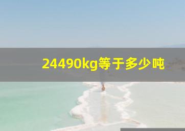 24490kg等于多少吨