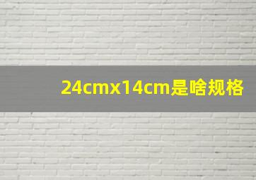 24cmx14cm是啥规格