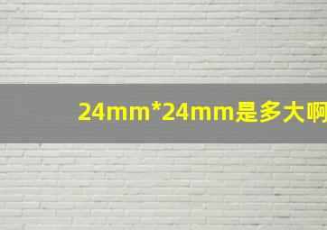 24mm*24mm是多大啊