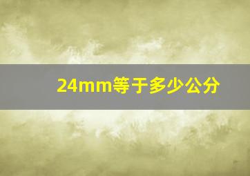 24mm等于多少公分