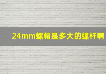 24mm螺帽是多大的螺杆啊