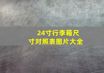 24寸行李箱尺寸对照表图片大全