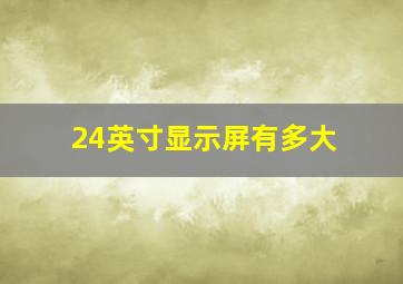 24英寸显示屏有多大