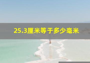 25.3厘米等于多少毫米