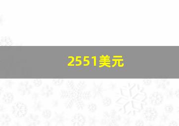 2551美元