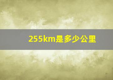 255km是多少公里