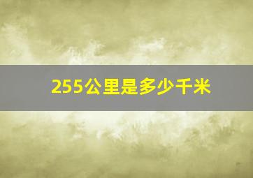 255公里是多少千米