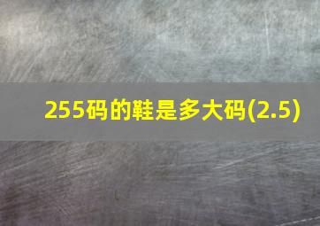 255码的鞋是多大码(2.5)