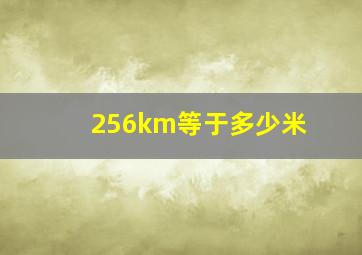 256km等于多少米