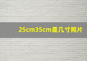 25cm35cm是几寸照片