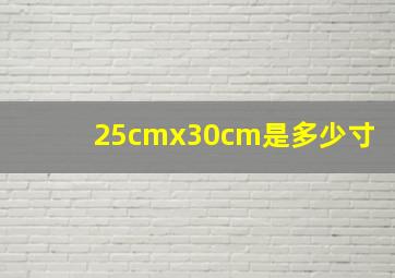 25cmx30cm是多少寸