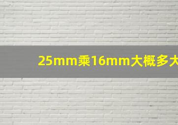 25mm乘16mm大概多大