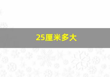 25厘米多大