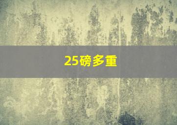 25磅多重