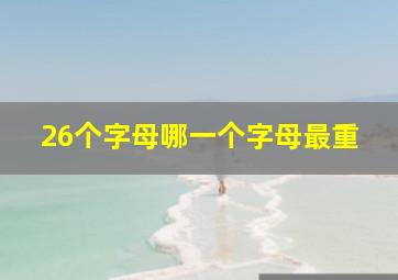 26个字母哪一个字母最重