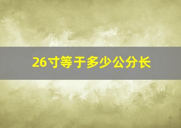 26寸等于多少公分长