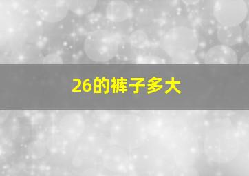 26的裤子多大