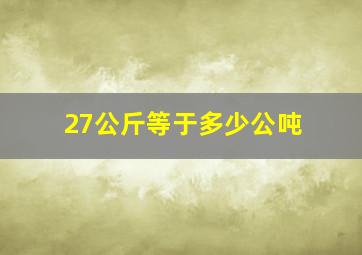 27公斤等于多少公吨