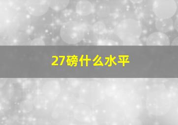 27磅什么水平