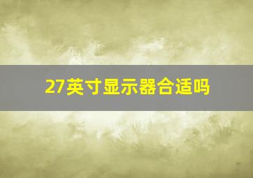 27英寸显示器合适吗