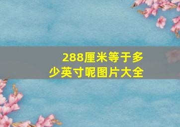 288厘米等于多少英寸呢图片大全