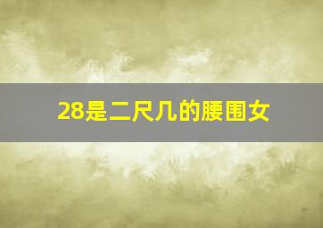 28是二尺几的腰围女