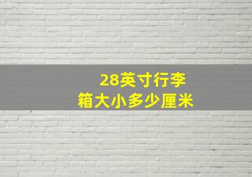 28英寸行李箱大小多少厘米