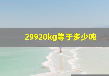 29920kg等于多少吨