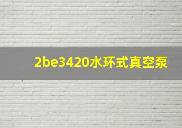 2be3420水环式真空泵