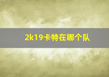 2k19卡特在哪个队