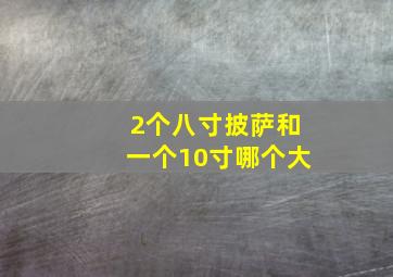 2个八寸披萨和一个10寸哪个大