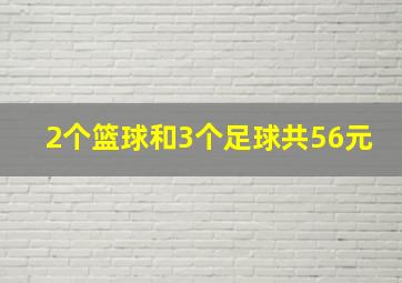 2个篮球和3个足球共56元