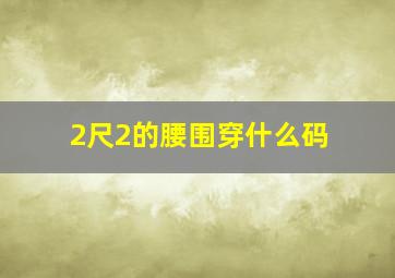 2尺2的腰围穿什么码