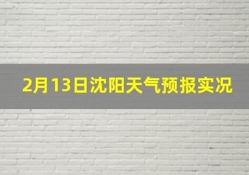 2月13日沈阳天气预报实况