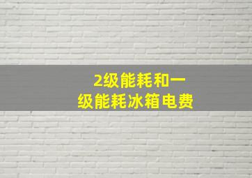 2级能耗和一级能耗冰箱电费