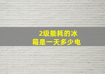 2级能耗的冰箱是一天多少电