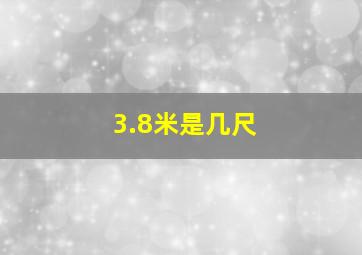 3.8米是几尺