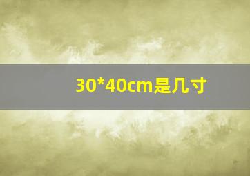 30*40cm是几寸