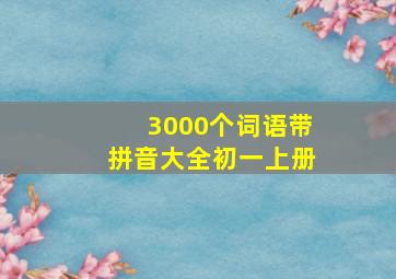 3000个词语带拼音大全初一上册