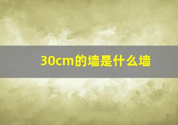 30cm的墙是什么墙