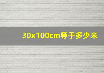 30x100cm等于多少米