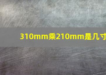 310mm乘210mm是几寸的