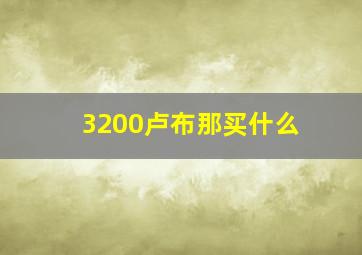 3200卢布那买什么