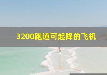 3200跑道可起降的飞机