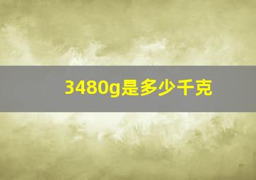 3480g是多少千克